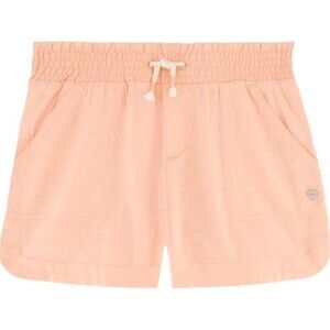 Roxy Girls Soleil Elastic Waist Shorts Casual Shorts Size XL Youth Peach Nectar